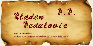 Mladen Medulović vizit kartica